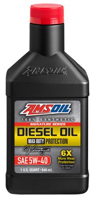 AMSOIL Signature Series 5W-40 100% Synthetic Max-Duty Diesel Oil